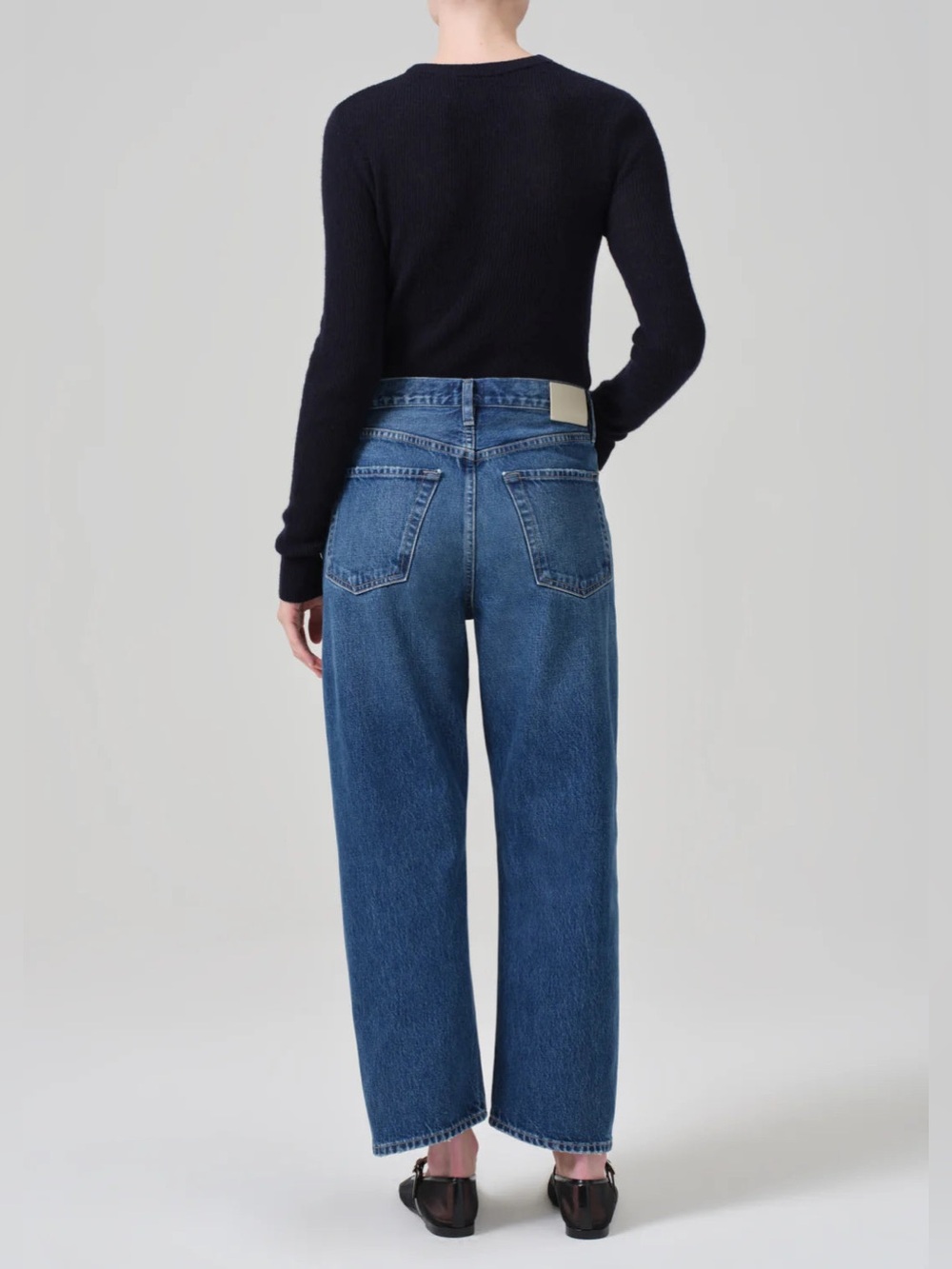 Citizens of Humanity Dahlia Bow Leg Baby Jeans Claremont Blue size 27 barrel - Picture 2 of 13